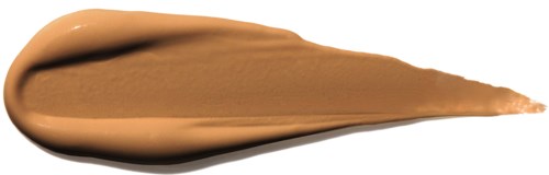 En stryk av ljusbrun makeup eller foundation på en svartvit bakgrund.