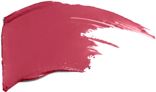 A pinkish lipstick smear on a white background, showing texture and brush strokes.