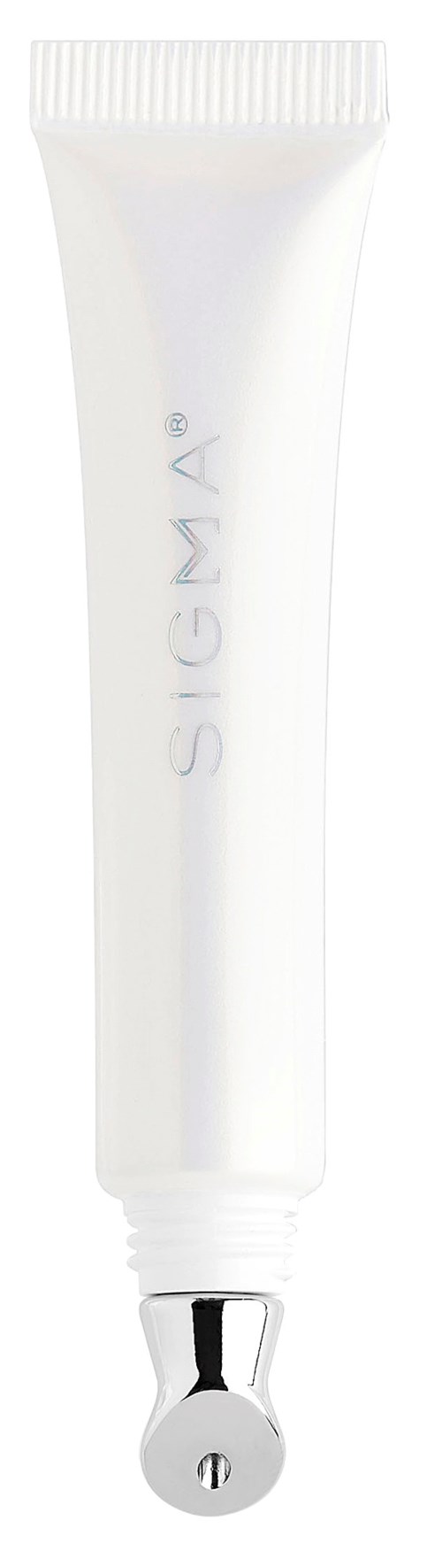 Een witte tube met zilverkleurige tekst en een metalen dop, waarschijnlijk een cosmetisch of huidverzorgingsproduct.