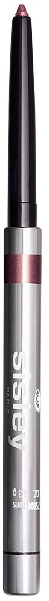 A silver and black pen with a pink top, labeled "AQUA STAGE," standing against a black background.