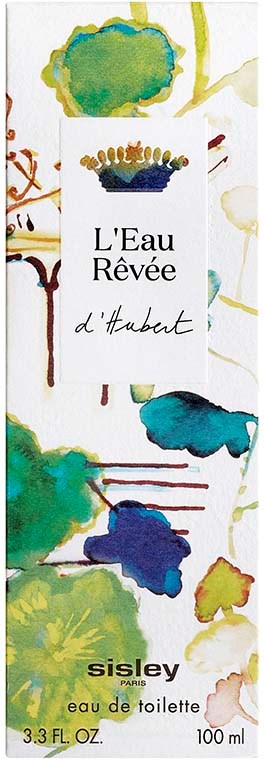 Een kleurrijk, abstract aquareldesign met groene, blauwe, gele en bruine vlekken rondom een wit label met tekst.