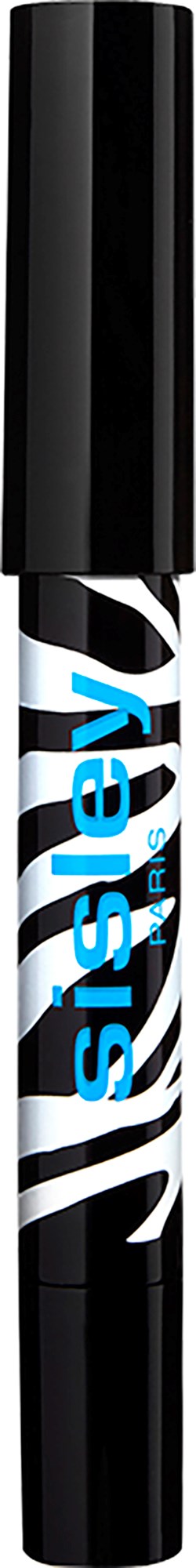 Ein schwarzer Filzstift mit der Aufschrift 'Silly' in Blau und Weiß, und einem Deckel oben.