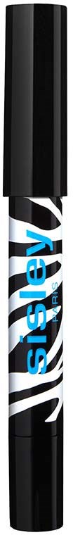 Ein schwarzer Marker mit blauen und weißen Streifen und dem Wort "sisy".
