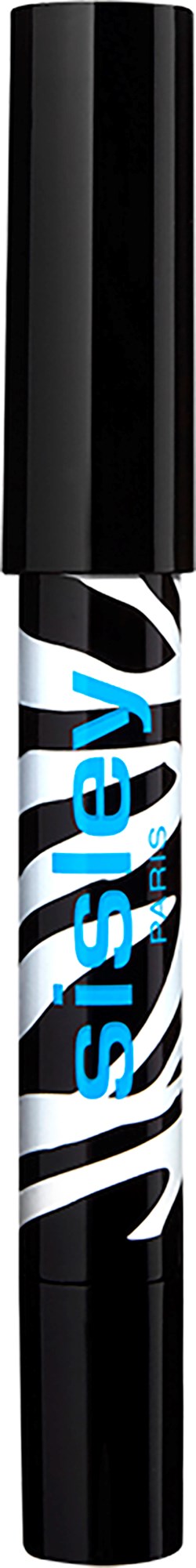 Ein schwarzer Marker mit blau-weißem Etikett, auf dem "Sisay Maker" steht, steht aufrecht vor schwarzem Hintergrund.
