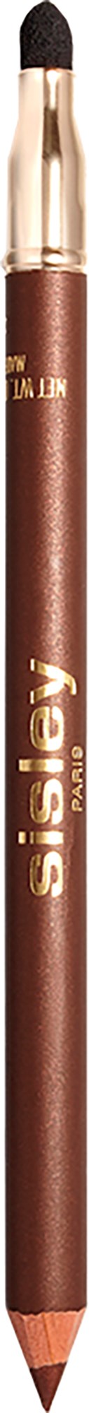 A brown eyebrow pencil with a gold and black cap, labeled 'Sisley.'