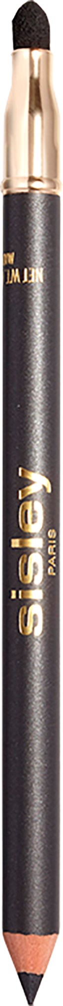 En svart penna med ett guld- och svart sudd och orden "sleeky" på sidan.