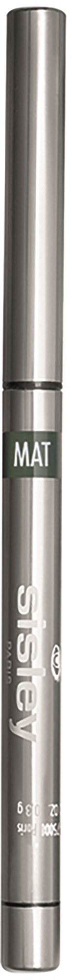 Een zilveren stift met een groen label waarop "MAT" staat, op een zwarte achtergrond.