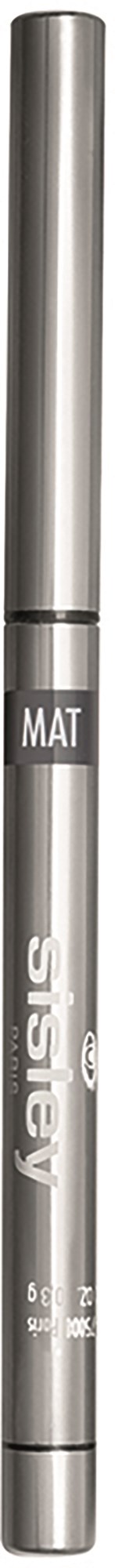 Een zilveren balpen met woorden "MAT" en "Silley" op een zwarte achtergrond.
