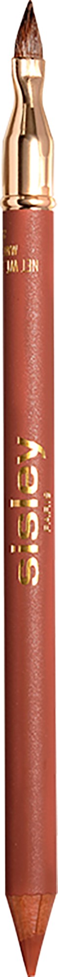Een rode pen met gouden accenten, één uiteinde is een fijne punt, de andere een balpointeinde.