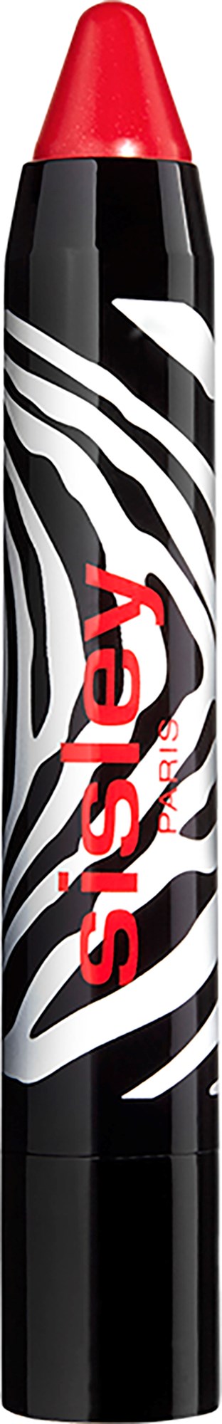 A black and white zebra stripe patterned marker with red cap and red 'S' logo.