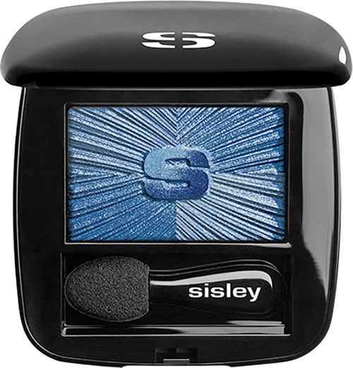 Een zwart compact geval met een scherm dat een blauwe 'S'-logo toont, een microfoon gemarkeerd 'sisley', en een zwarte deksel.