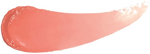 A large, peach-colored brush stroke on a white background.