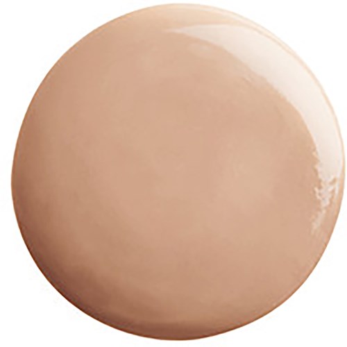 Een close-up van een beige, ronde voorwerp met een glanzend oppervlak en een gladde textuur.