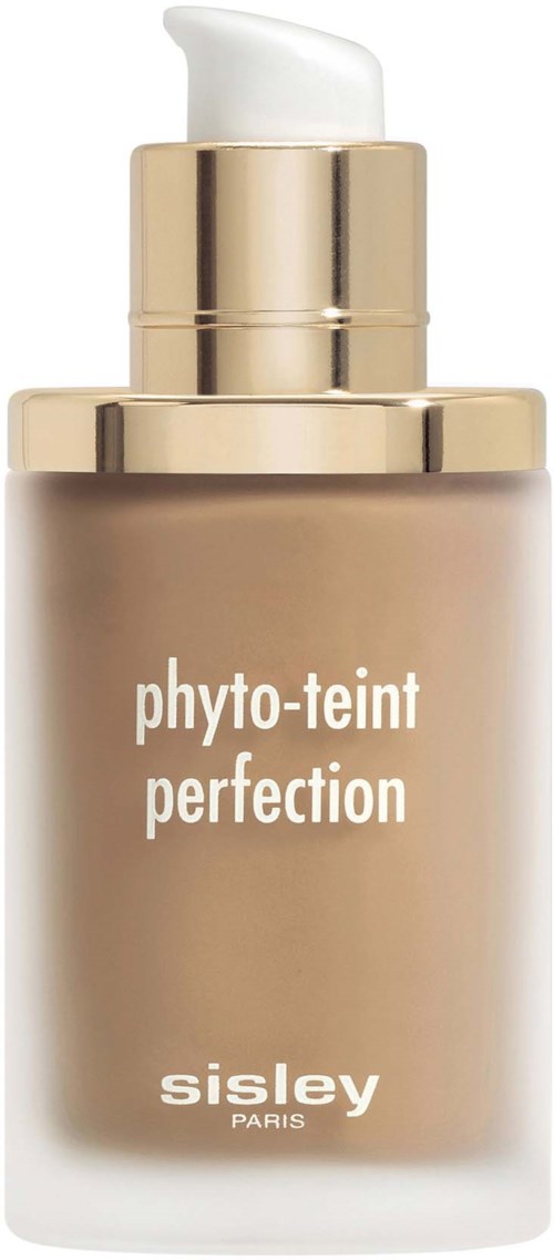 Beige pumppupulate sisältäen tekstin 'phyto-teint perfection' ja tuotemerkin '[Sisley Paris](https://www.sisley-paris.com)', mahdollisesti meikkituote.