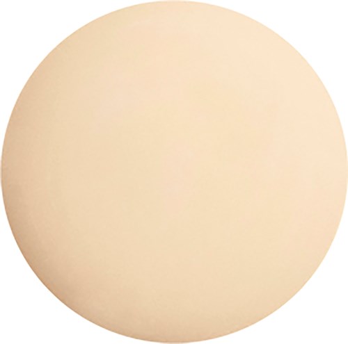 A plain, round, beige-colored egg with no patterns or markings.