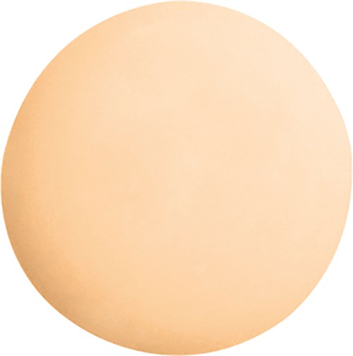 Ett stort, runt, beige-färgat föremål med en slät yta, liknande en enkel, platt sfär.