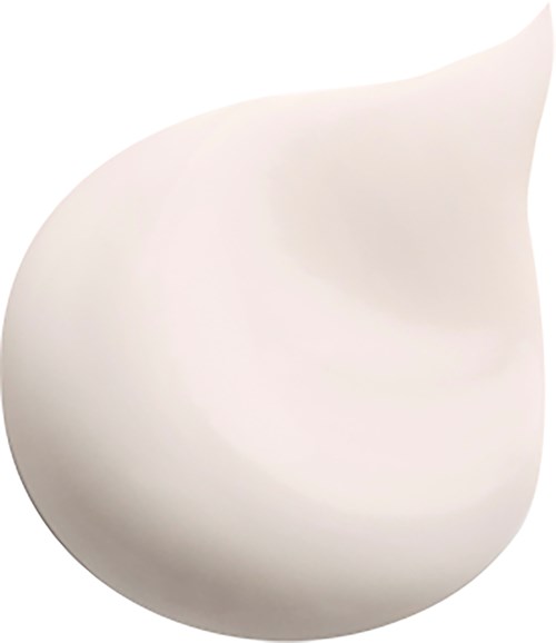 Sile, valkoinen, pisaratyylinen esine kiiltävällä pinnalla, muistuttaa minimalistista veistosta tai lamppua.