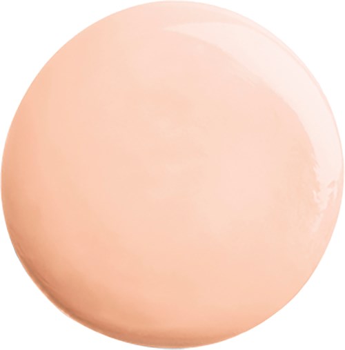 A large, smooth, peach-colored sphere with glossy surface and subtle shading.