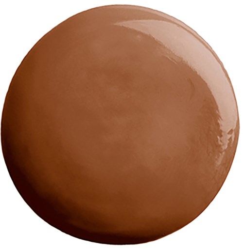 A large, round, shiny chocolate con Cholocate-colored ball.