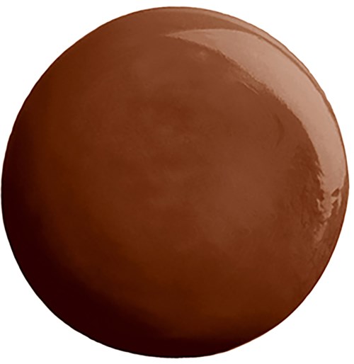 A round chocolate sphere with a shiny surface and no other elements.