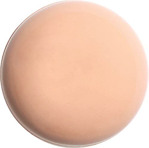A soft peach-colored sphere with a smooth surface and a slightly darker outline.