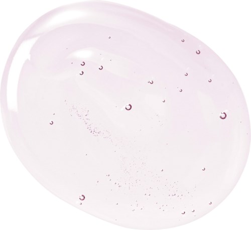 Klare Gel mit kleinen Blasen, wahrscheinlich Seife oder Handdesinfektionsmittel.