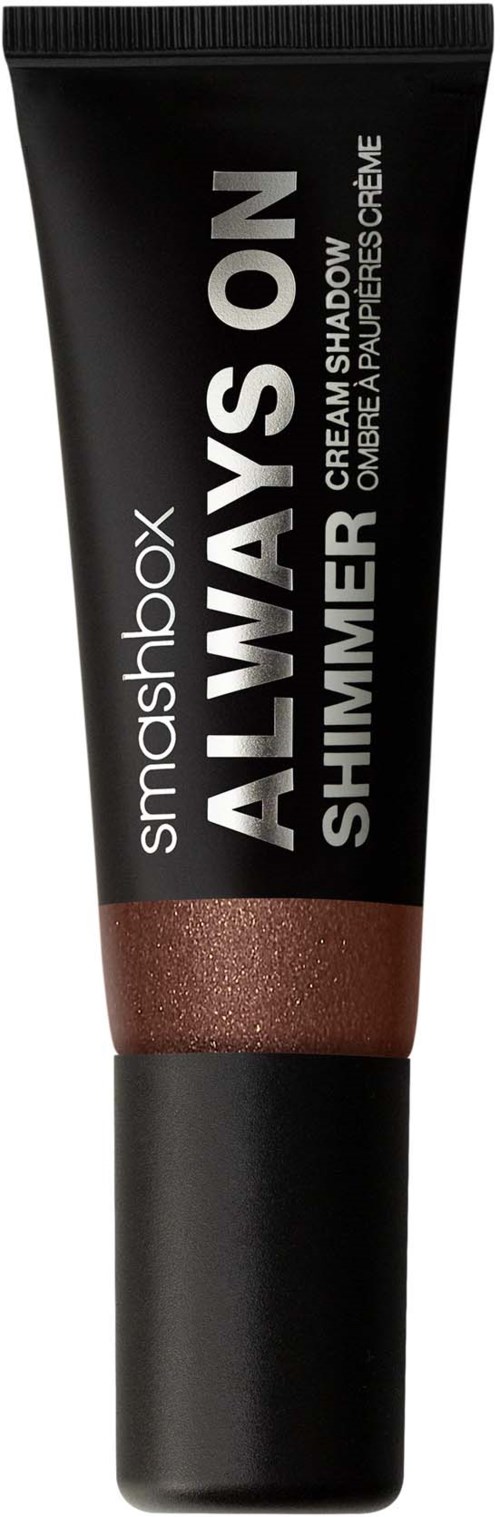En tub med Smashbox Always On shimmerögonskugga i en brun nyans.