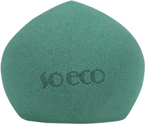 A round, green cleaning sponge with the words 'SO ECO' printed on it.