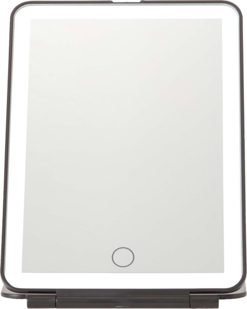 A white tablet with a round home button at the bottom and a cracked screen. No visible text or images.