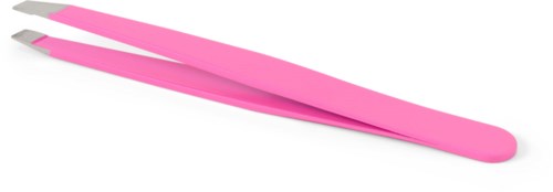 Rosa lange pinsetter med metallspisser for presisjonsplukking eller plukking.