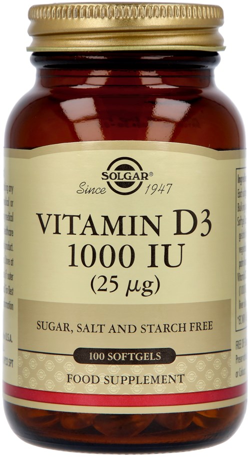 Solgar Vitamin D3 1000 IU 100 pcs