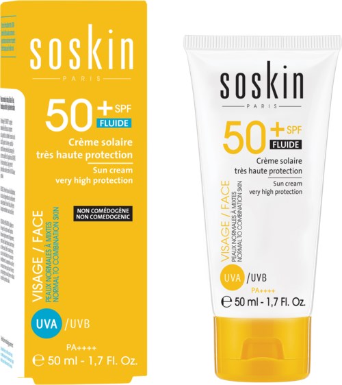 A sunscreen tube and box with SPF 50+ written on them, showing they provide high sun protection.