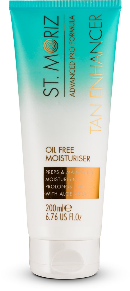 Eine Tube St. Moriz Advanced Pro Formula Tan Enhancer mit Aloe, ölfreier Feuchtigkeitscreme, 200 ml.