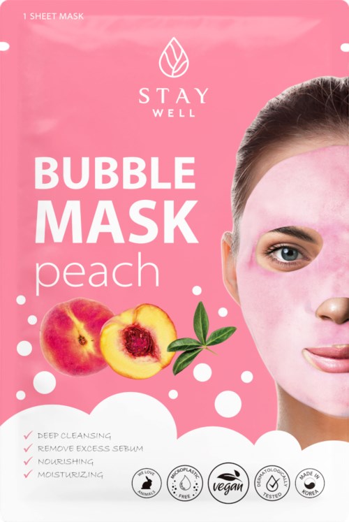Stay Well Deep Cleansing Bubble Mask Peach 1 pcs 20 g