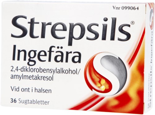 Strepsils Ingefära Sugtablett 36 pcs