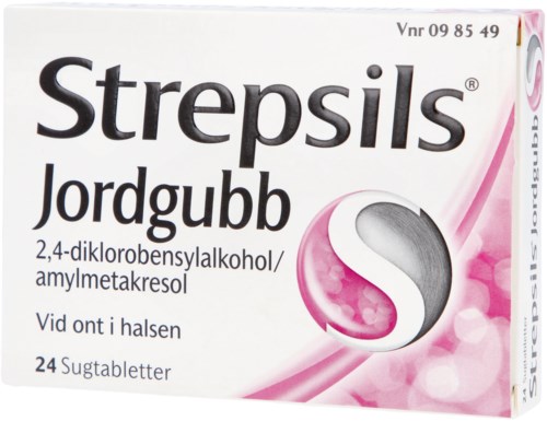 Strepsils Jordgubb Sugtablett 24 pcs