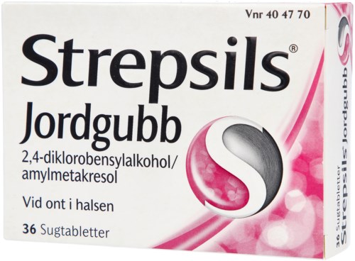Strepsils Jordgubb Sugtablett 36 pcs