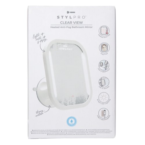 Doos voor een verwarmde anti-condens badkamer spiegel met functies zoals heldere LED-verlichting en gemakkelijke installatie.
