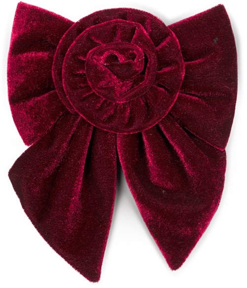 SUI AVA Peppermint Rosie Velvet Bow Bordeaux