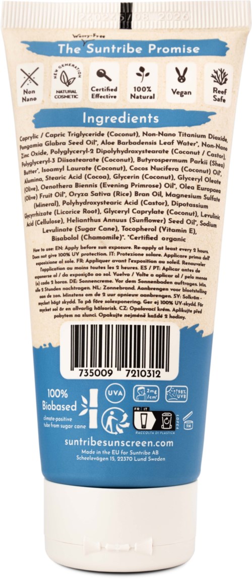 Suntribe Active Natural Mineral Sunscreen SPF 50 100 ml