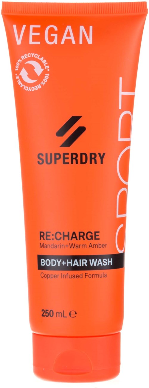 Vegan lichaams- en haardouche in tube, bevat mandarijn en warme amber, 250 ml.