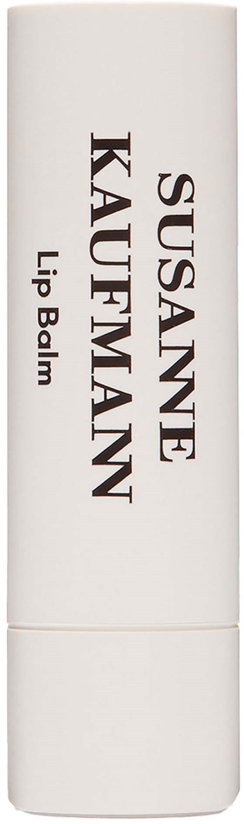 White tube labeled 'Susanne Kaufmann Lip Balm' in black text. Simple and clean design.