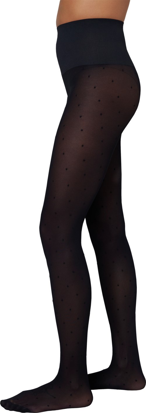 Swedish Stockings Doris Dot Tights  Black  XL