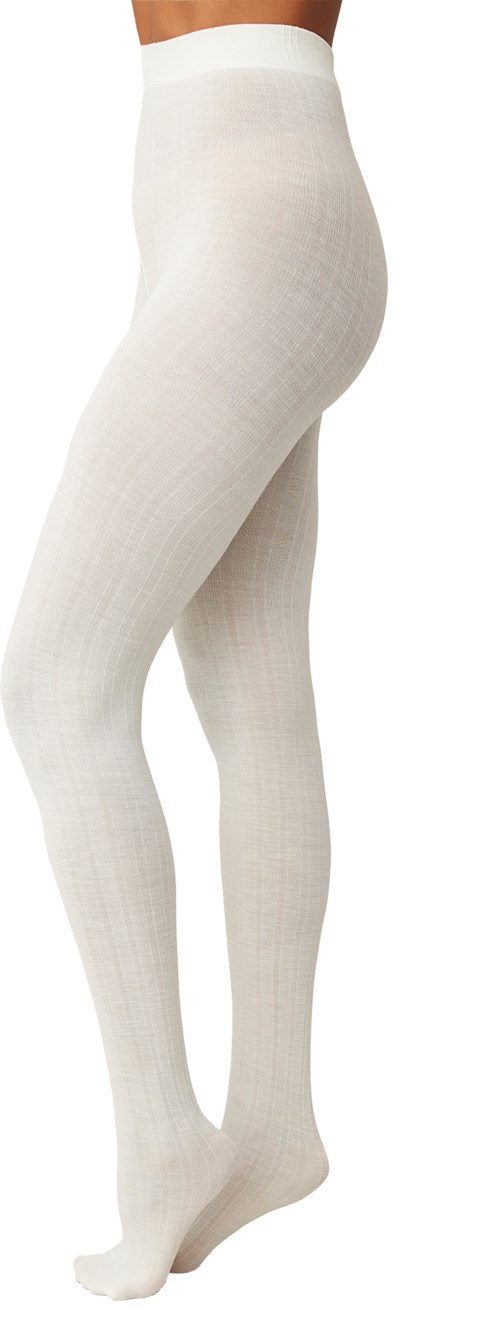 Swedish Stockings Freja Organic Wool Tights  Ivory S