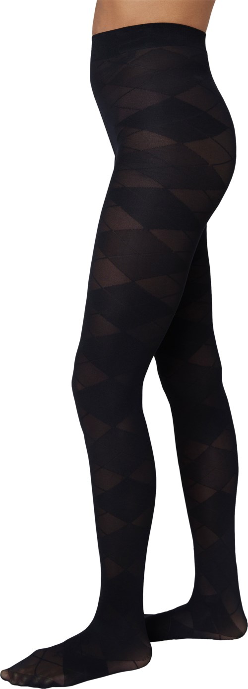 Swedish Stockings Rebecka Argyle Tights  Black L