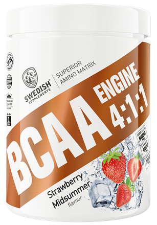 Swedish Supplements Bcaa Engine - Strawberry Midsummer 400 St.