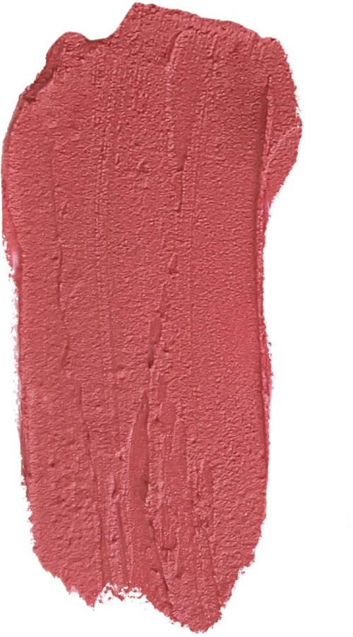 Ein Tupfer pinkroter Lippenstift auf weißem Hintergrund, zeigt Textur und Farbe.