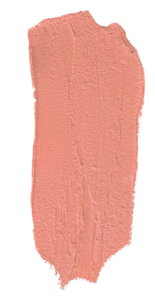 Pinkish-beige makeup swatch with smooth and slightly textured surface.