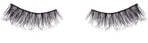 Two sets of long, black false eyelashes are shown on a white background.