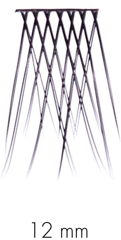 A set of thin metal rods crisscross and are connected at the top, forming a geometric stand or frame.